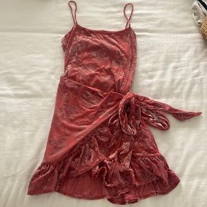 Pink Velvet Free People Dress